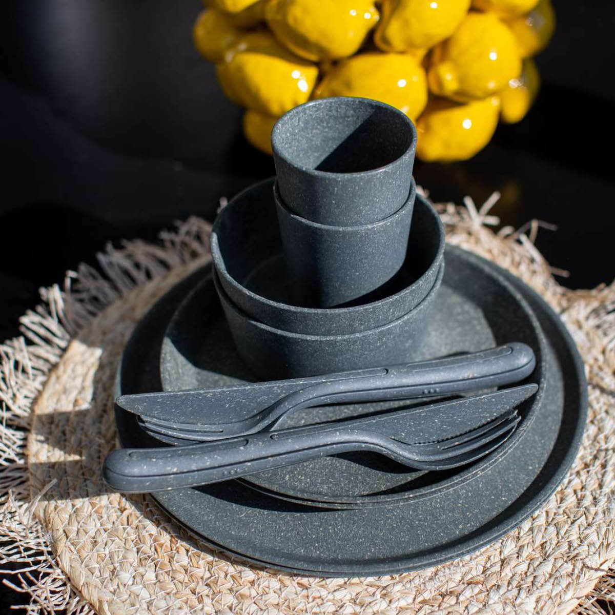 Koziol Connect Helsingfors servisesett 10 deler mørkegrå