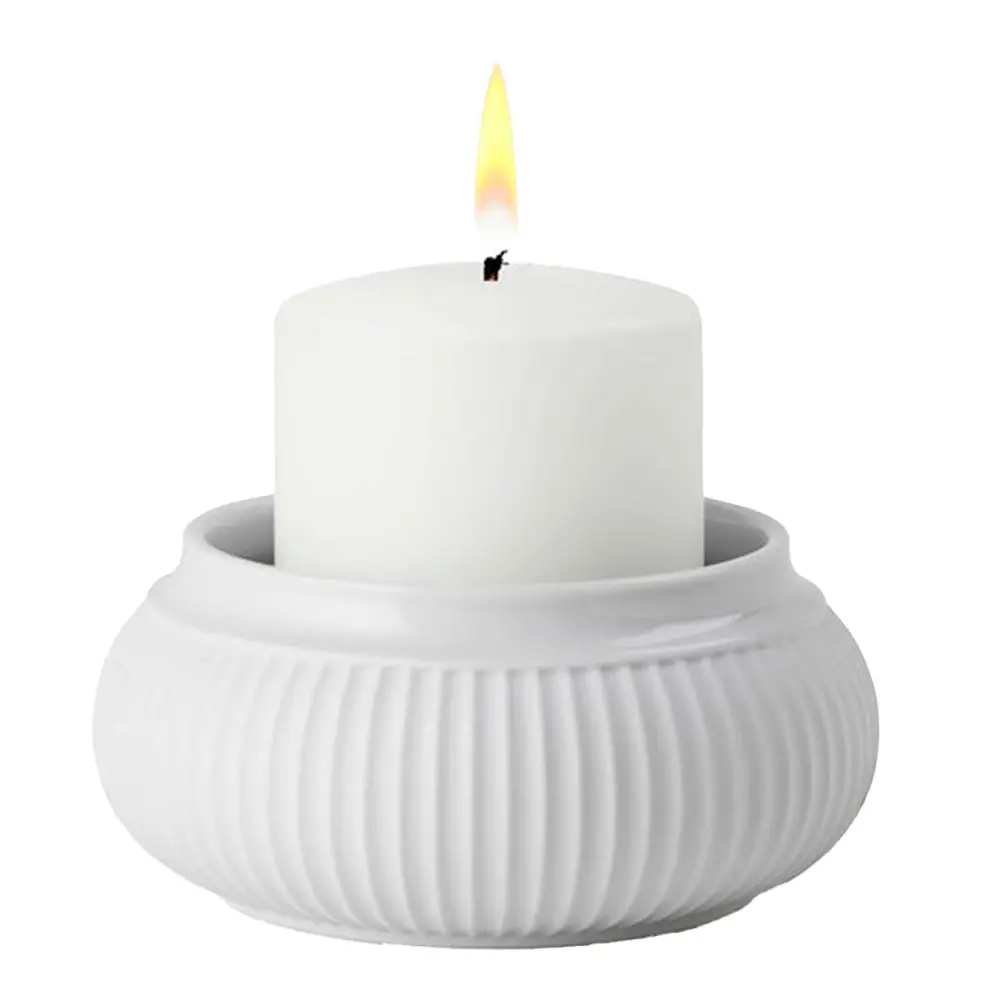 Curve lysestake ø11 cm hvit