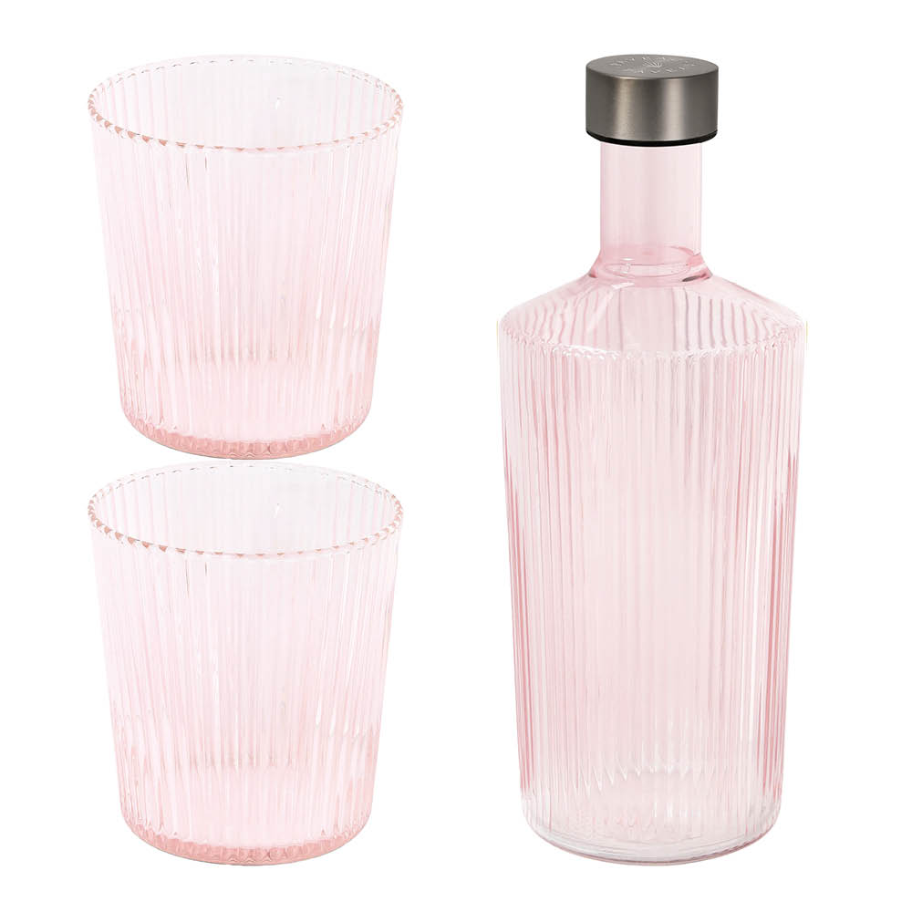 Paveau - Ribbed Elegance Lahjapakkaus Pink 3 osaa Vaaleanpunainen
