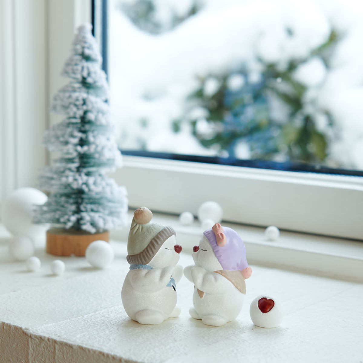 Klarborg Klarborg Joulukoriste Lumiukot 2024 Elvi & Elius 6 cm