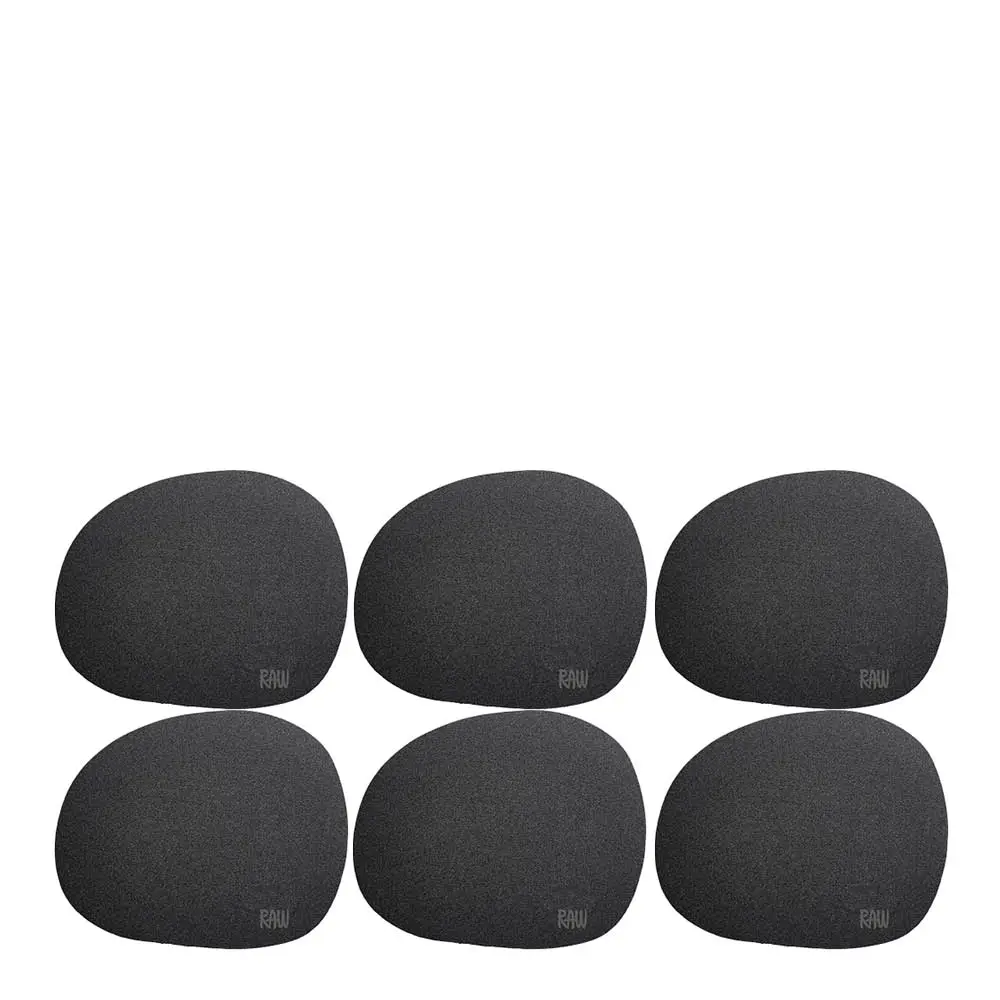 RAW Soft glassbrikke 6 stk black