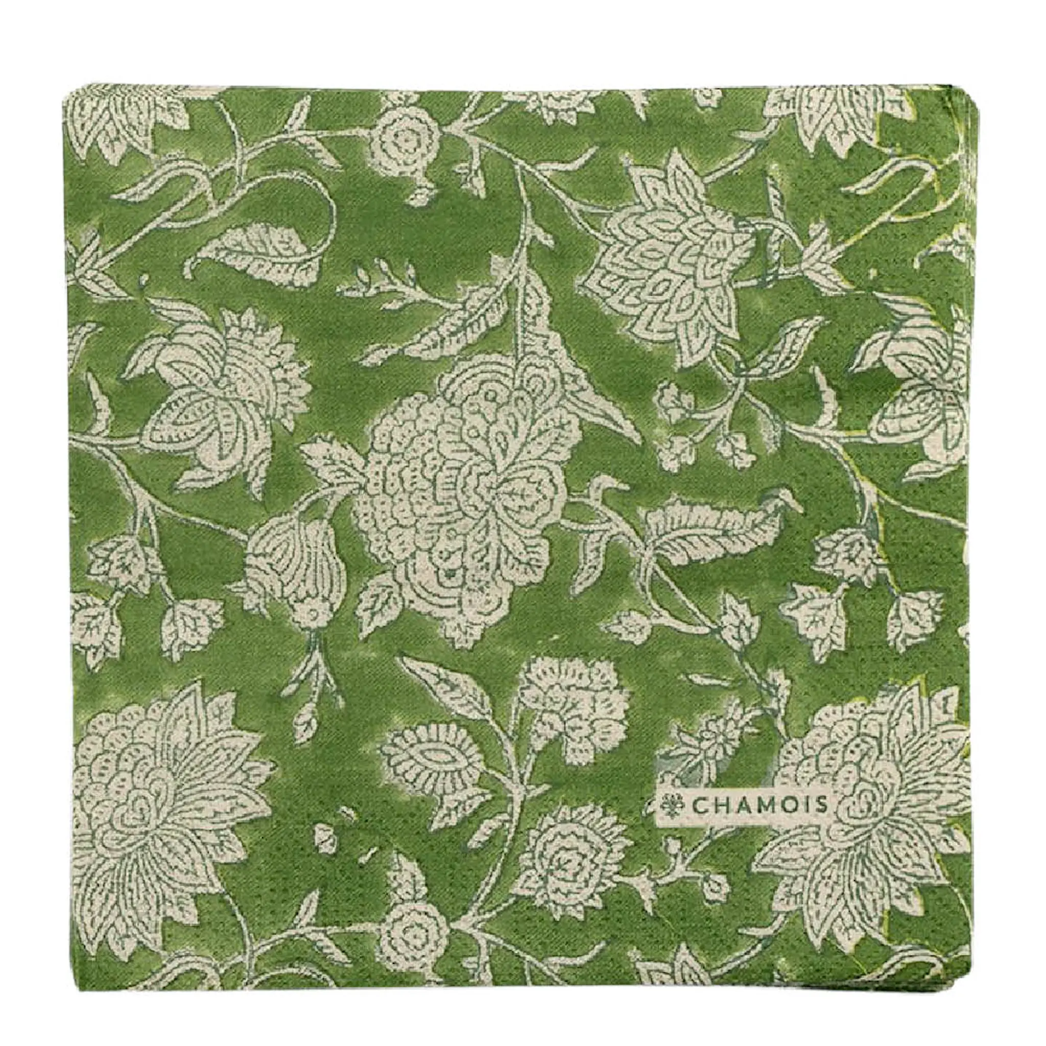 Chamois Indian Rose servett 33x33 cm 50-pack grön