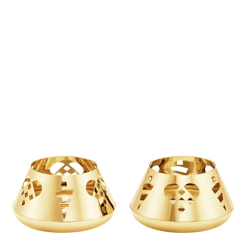 Georg Jensen - Joulu 2025 tuikkulyhty 7,2x4 cm 2 pakkaus kulta