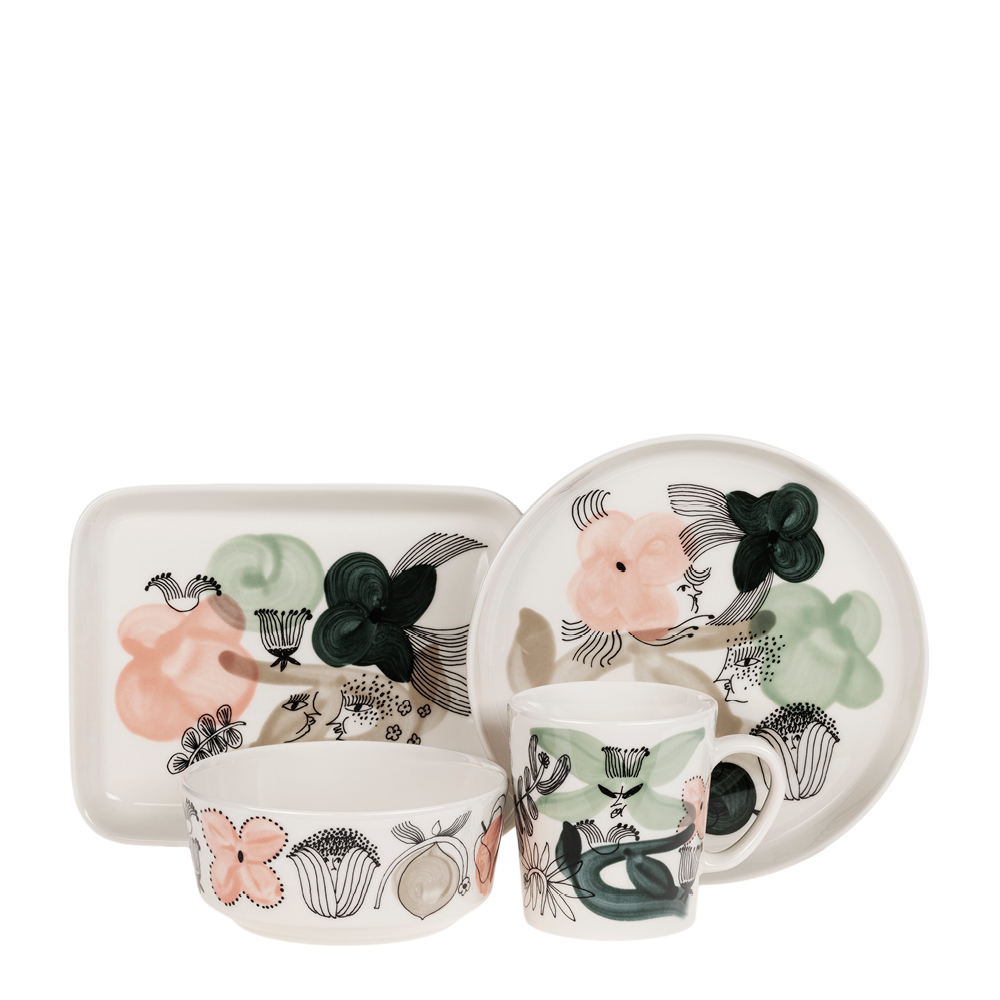 Arabia Kukkamaa Lautanen 15x19 cm Vihreä