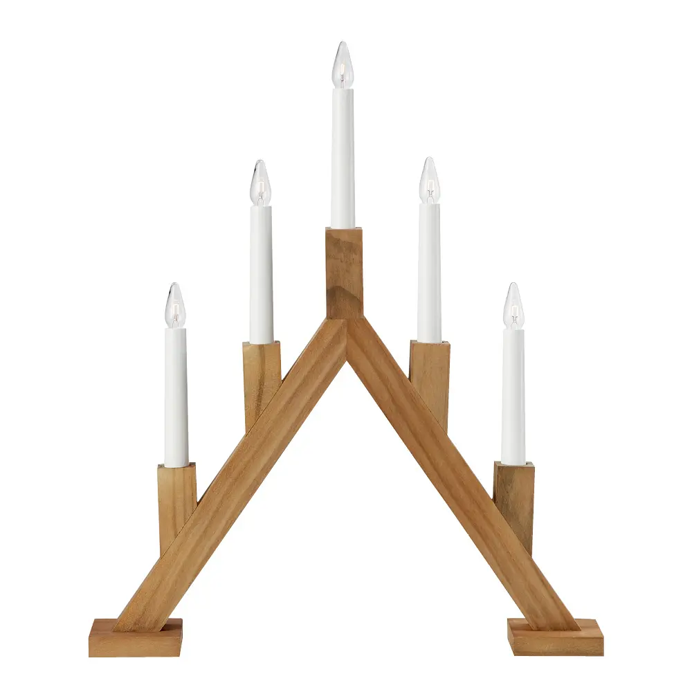 Bjurfors 5-armet adventsstake 47,5 cm beiset brun
