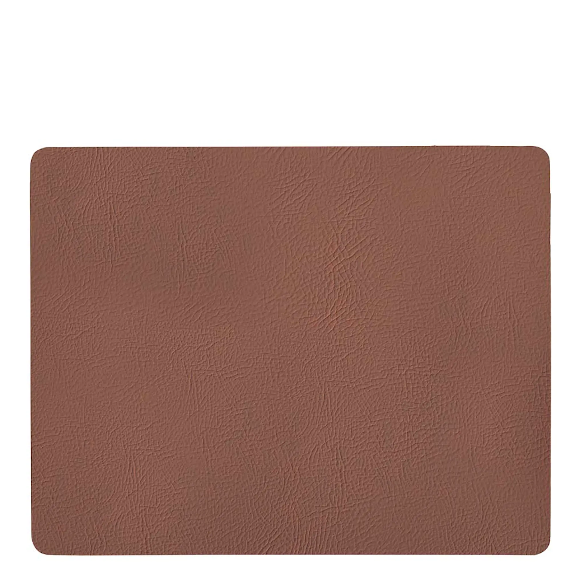 Aida Quadro Bordstablett Återvunnet Läder 43x35 cm Brun
