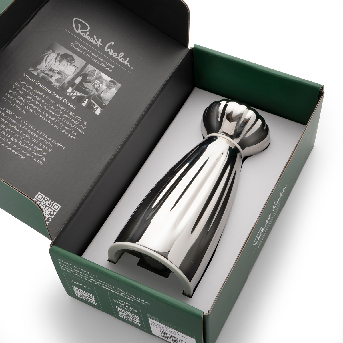 Robert Welch Palm Suolamylly 16,8 cm Teräs/Valkoinen