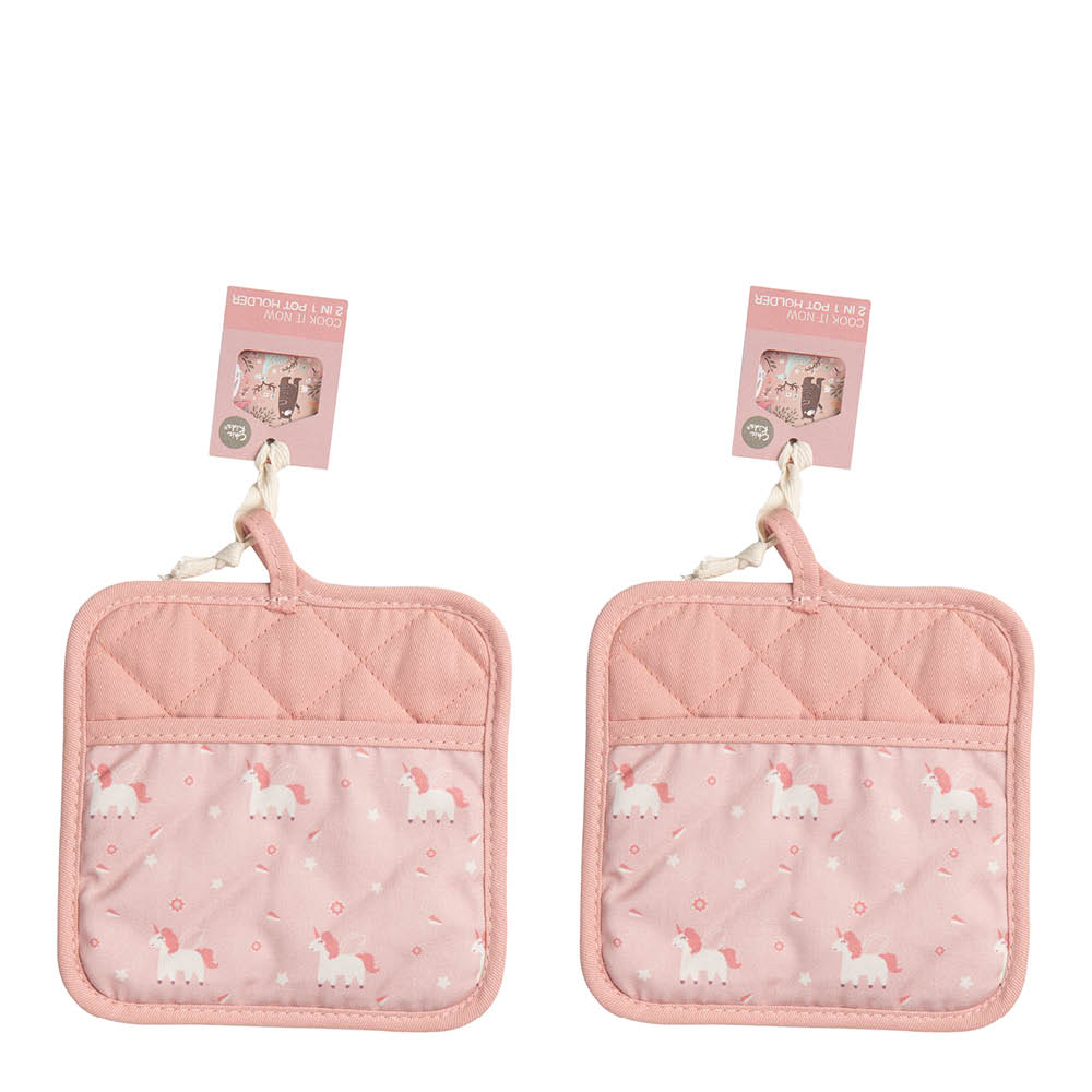 Modern House Chic Kids gryteklut 17,5x17,5 cm 2 stk enhjørning