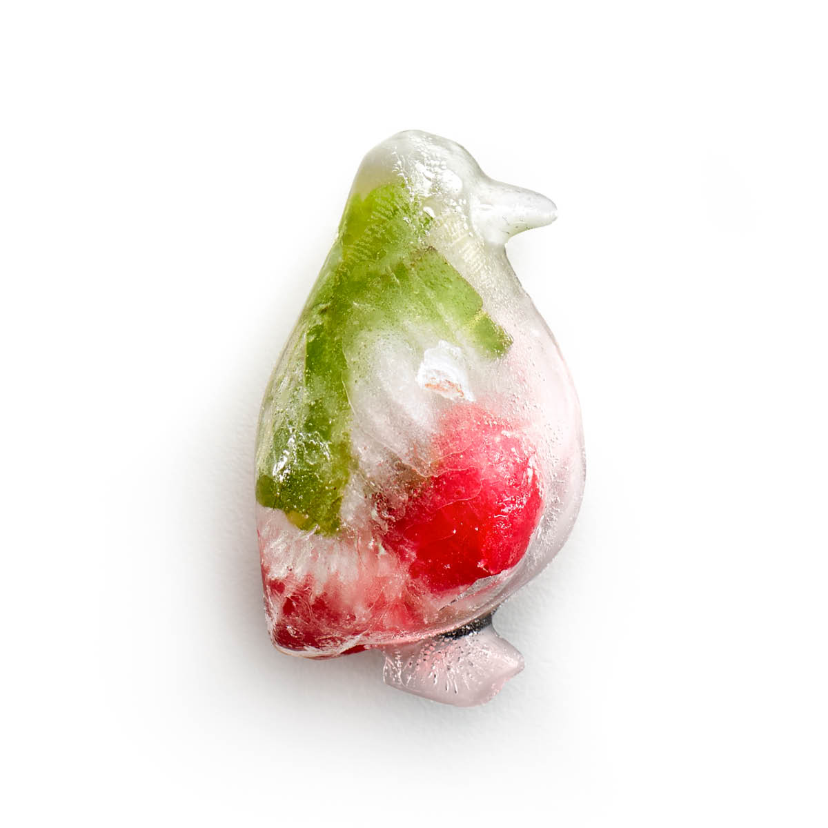 Lékué Isform med lock för 12 isbitar pingvin turkos