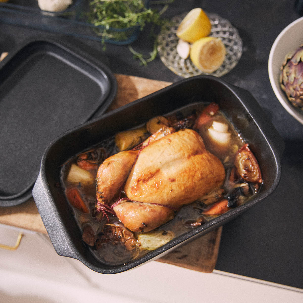 Rosendahl Bake 'n' roast Savipata 5,0 L Harmaa