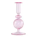 Bubble ljusstake 19 cm rosa