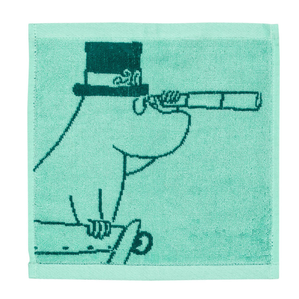 Moomin Arabia - Muumi Pyyhe Muumipappa 25x25 cm Sinivihreä