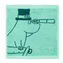 Mumin handduk 25x25 cm Muminpappan blågrön