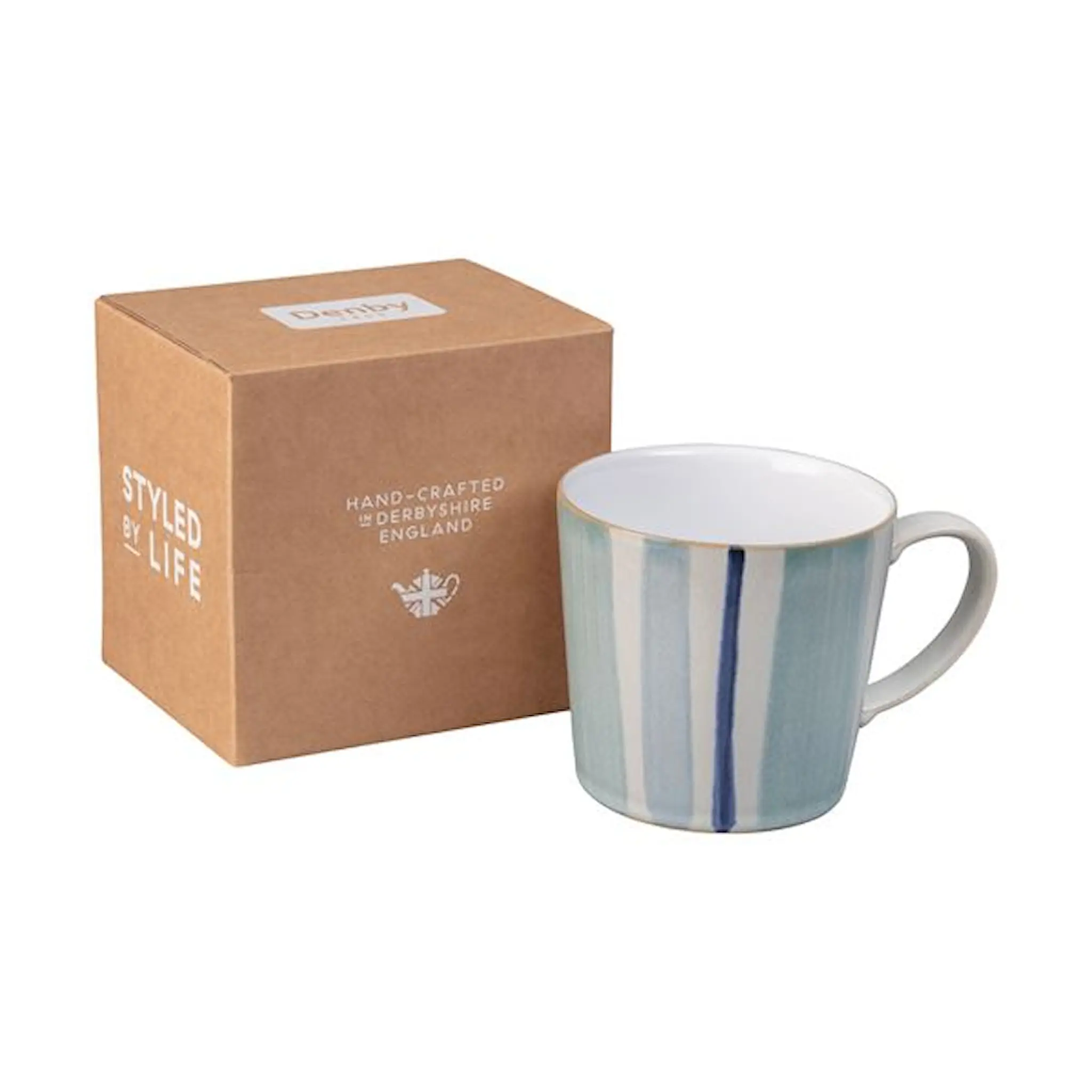 Denby Blue Stripe Mugg Stor 40 cl Blå