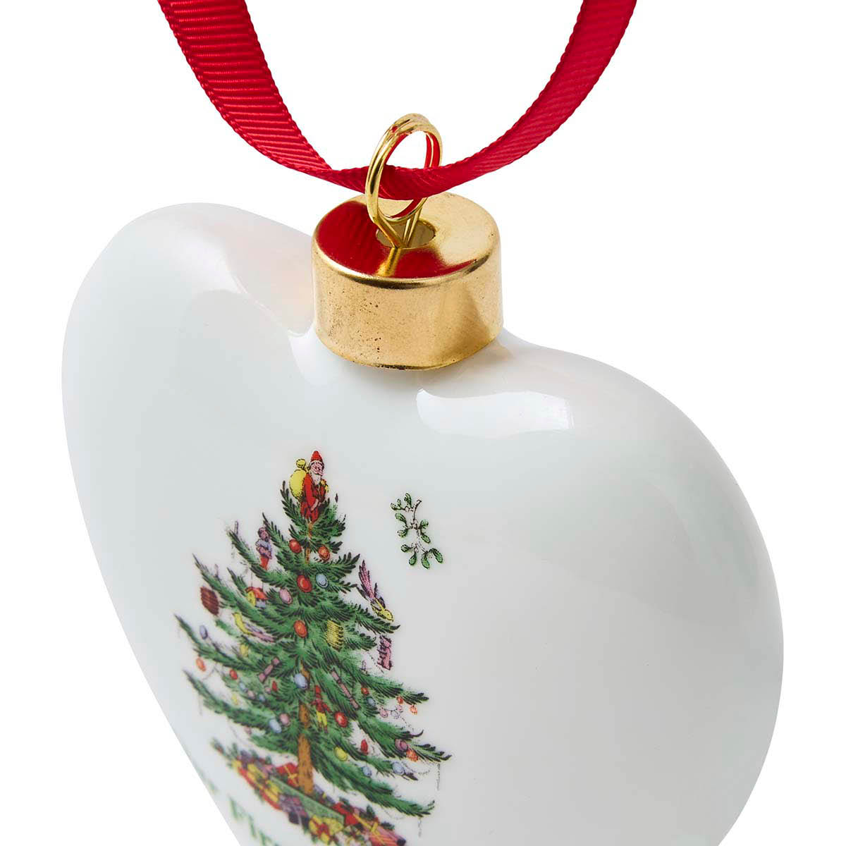 Spode Christmas Tree juletrepynt Puffed Heart 2026