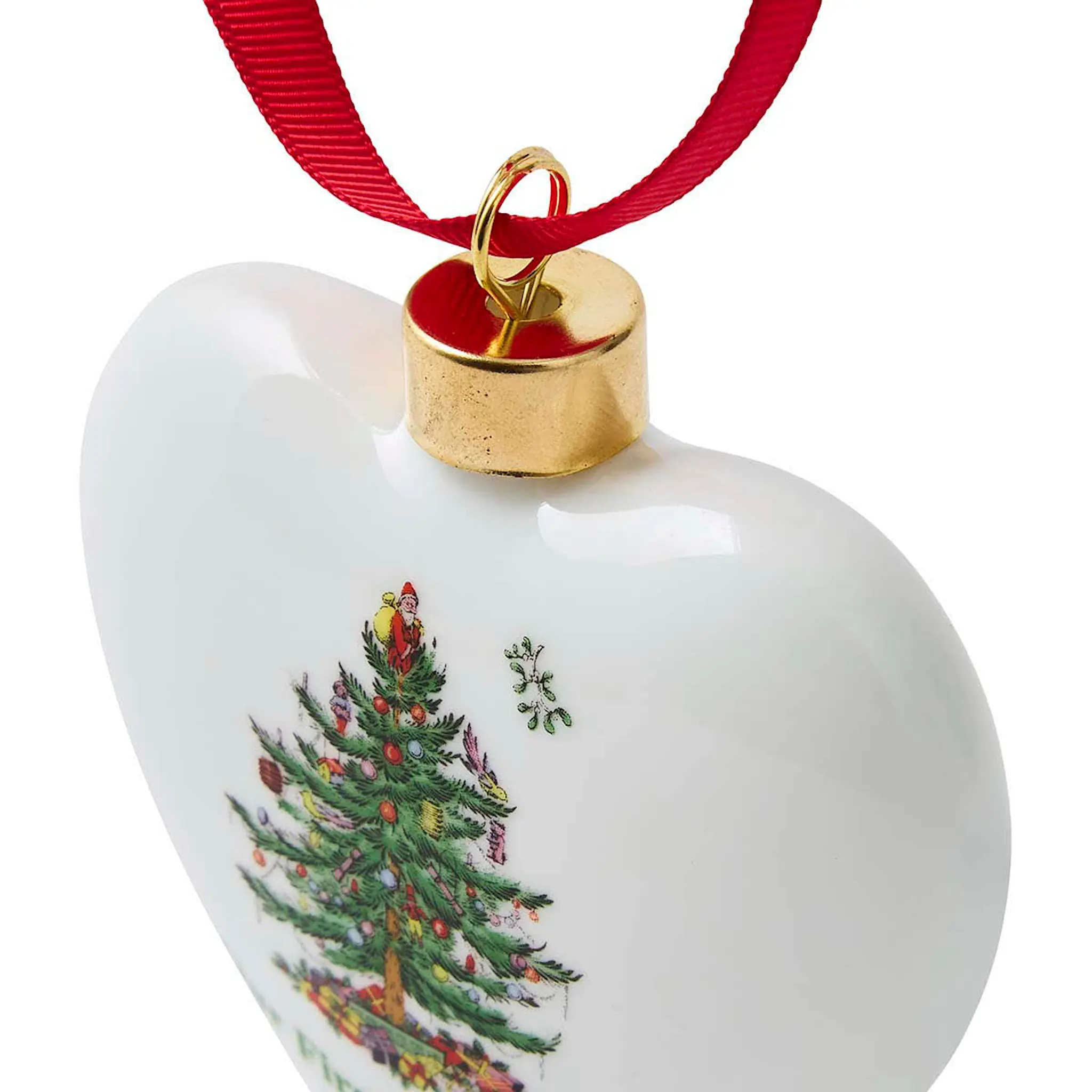 Spode Christmas Tree juletrepynt Puffed Heart 2026