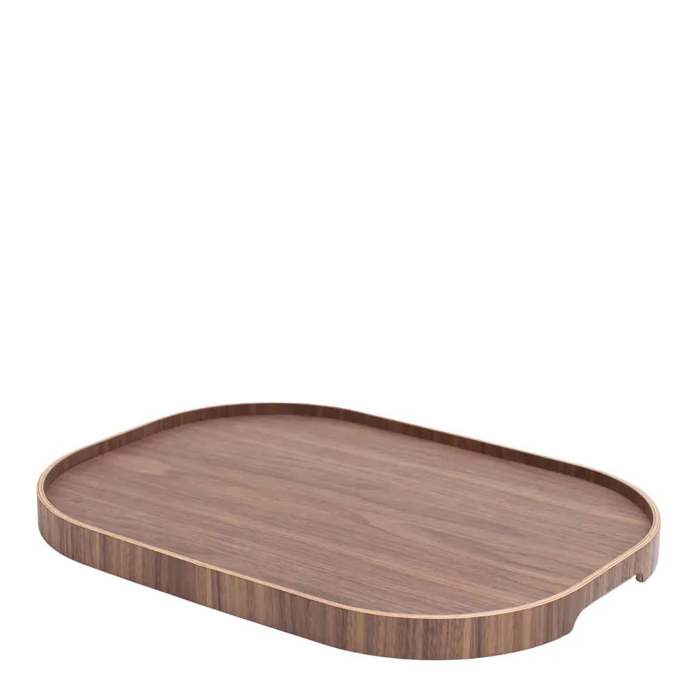 CurveLine Tarjotin anti-slip 47x34 cm Pähkinäpuu