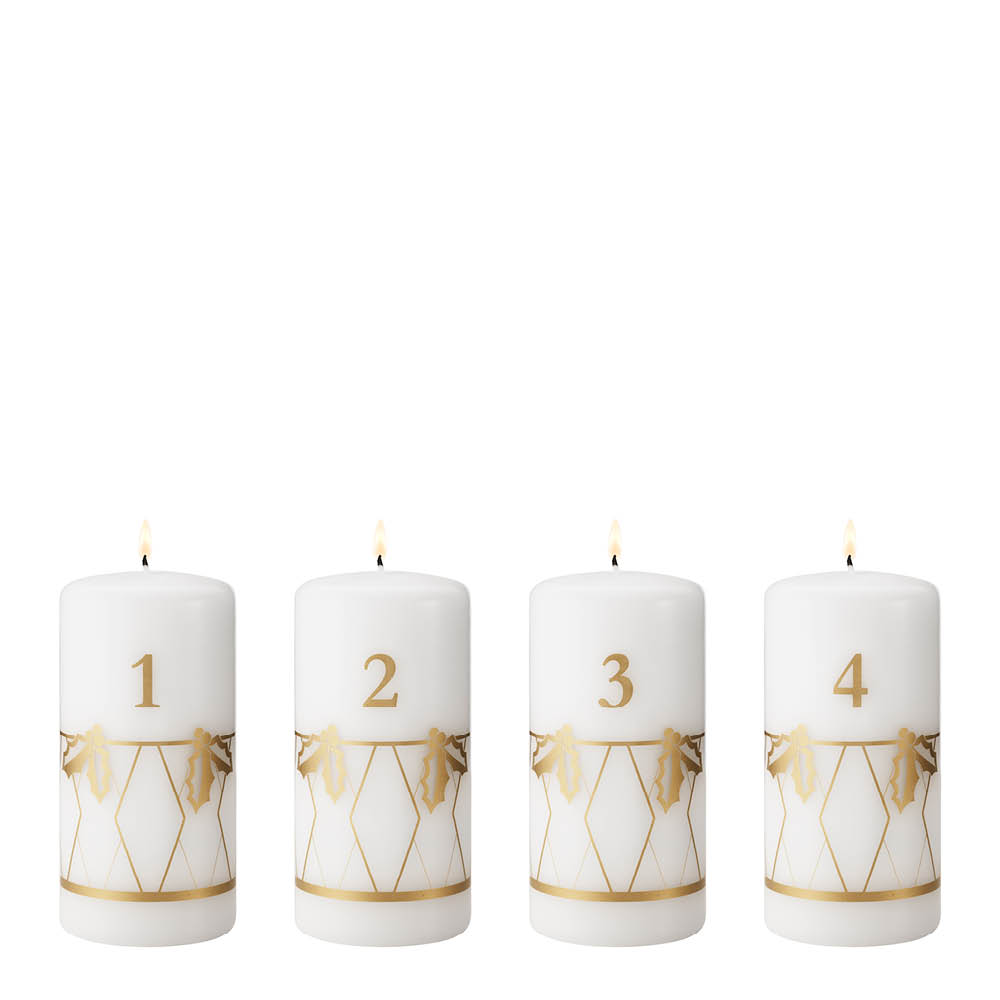 Georg Jensen 2026 adventslys 12,5 cm 4 stk gulltrykk