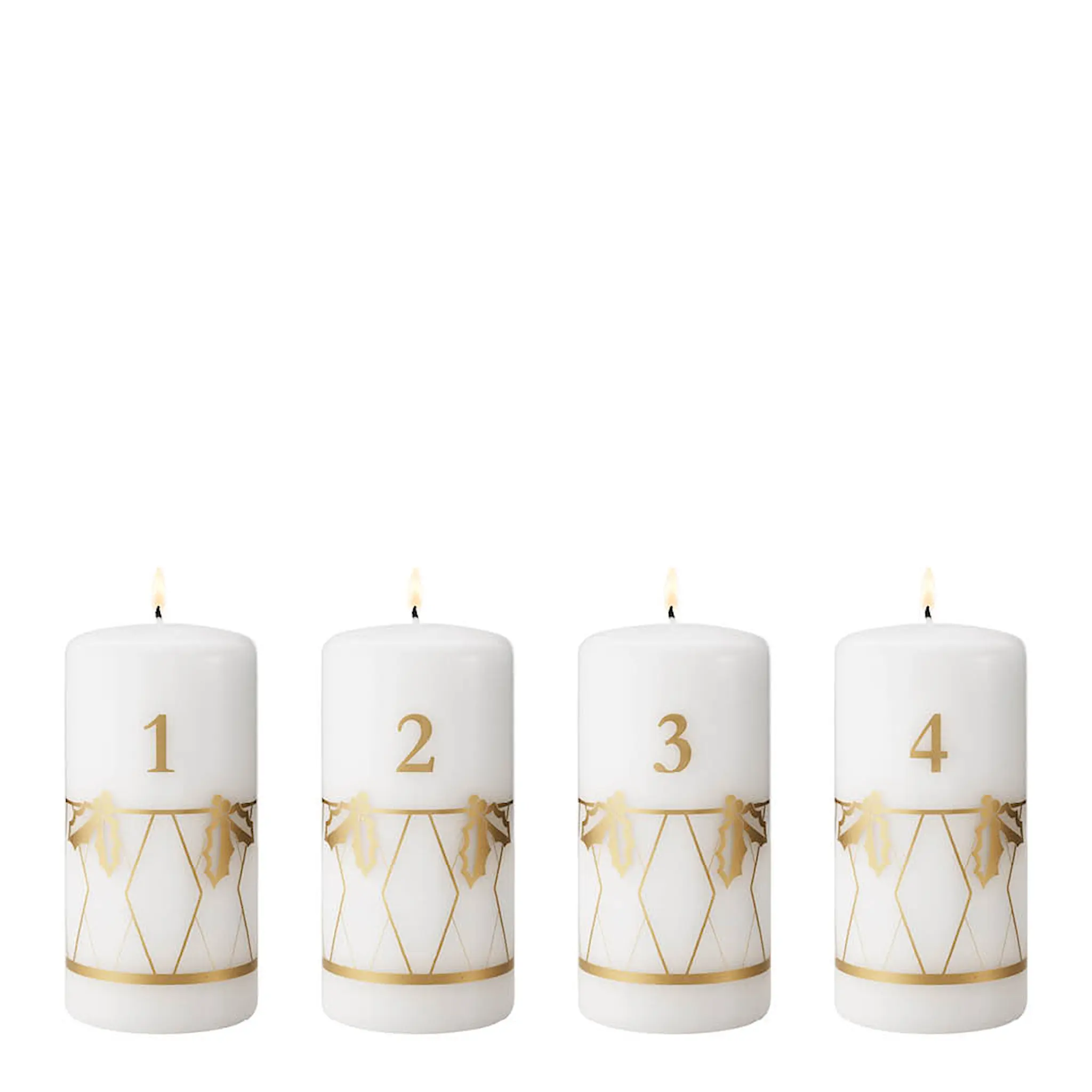 Georg Jensen 2026 adventslys 12,5 cm 4 stk gulltrykk
