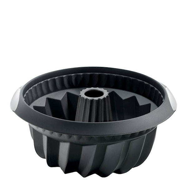Deep Savarin sockerkaksform i silikon 22 cm svart