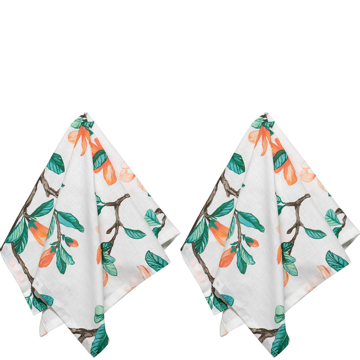 Stiernholm Magnolia serviett 45x45 cm 2 stk hvit