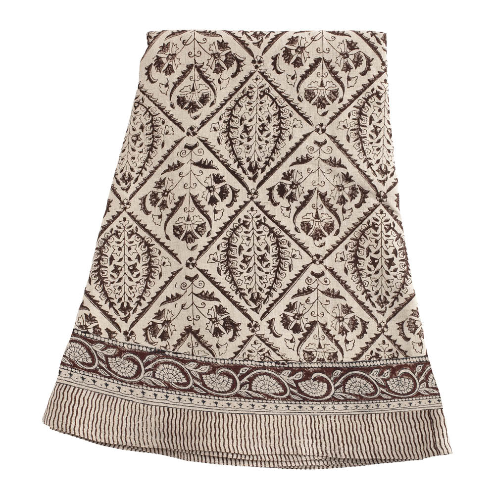 Chamois Jaipur linduk rund 220 cm brun