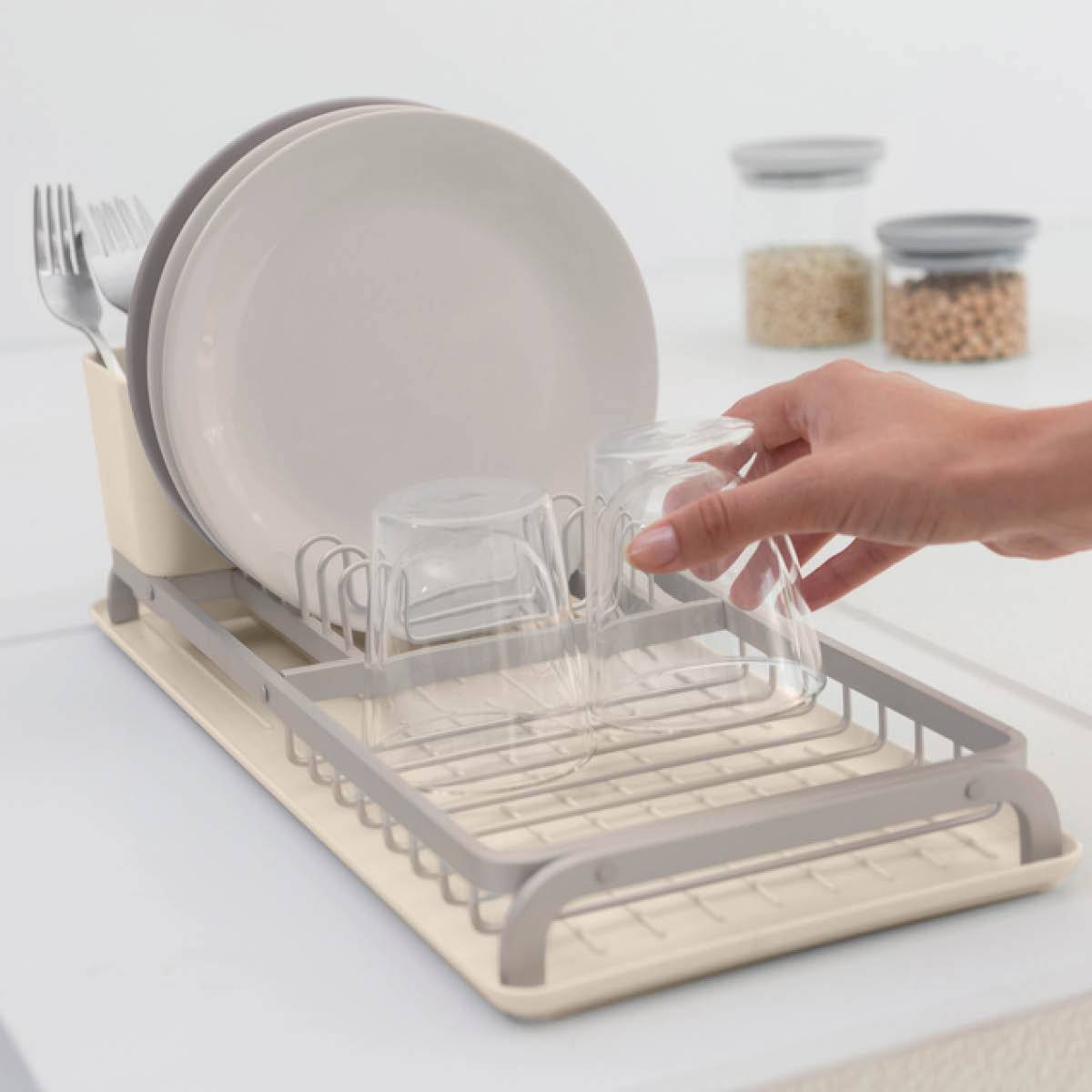 Brabantia SinkSide kompakt diskställ 46x20 cm soft beige