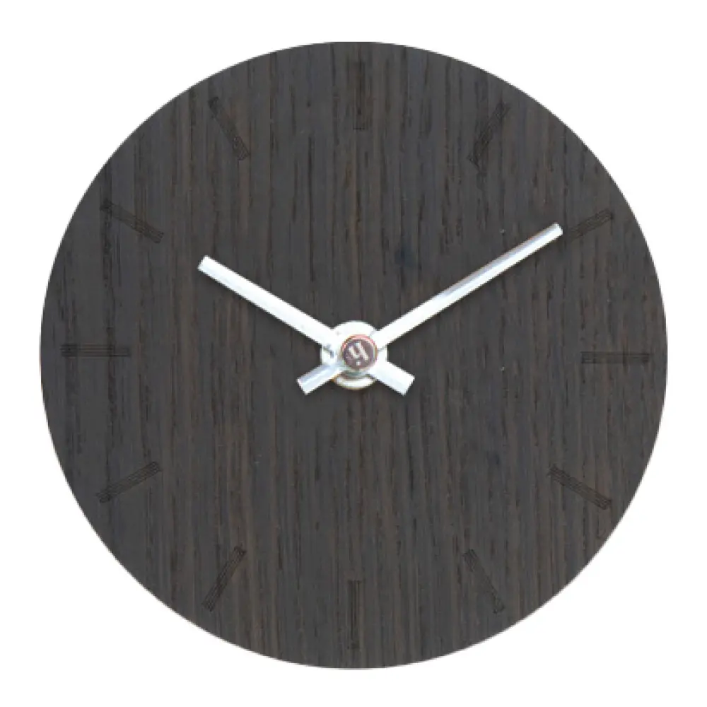 Dark Oak Pöytäkello 12 cm Tumma tammi/Hopea