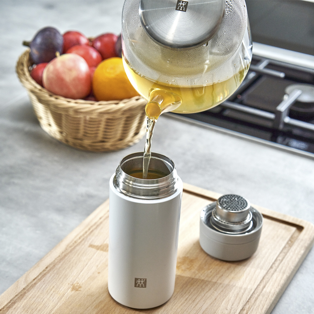 Zwilling Thermo Termospullo sihdillä 42 cl Hopea/Valkoinen