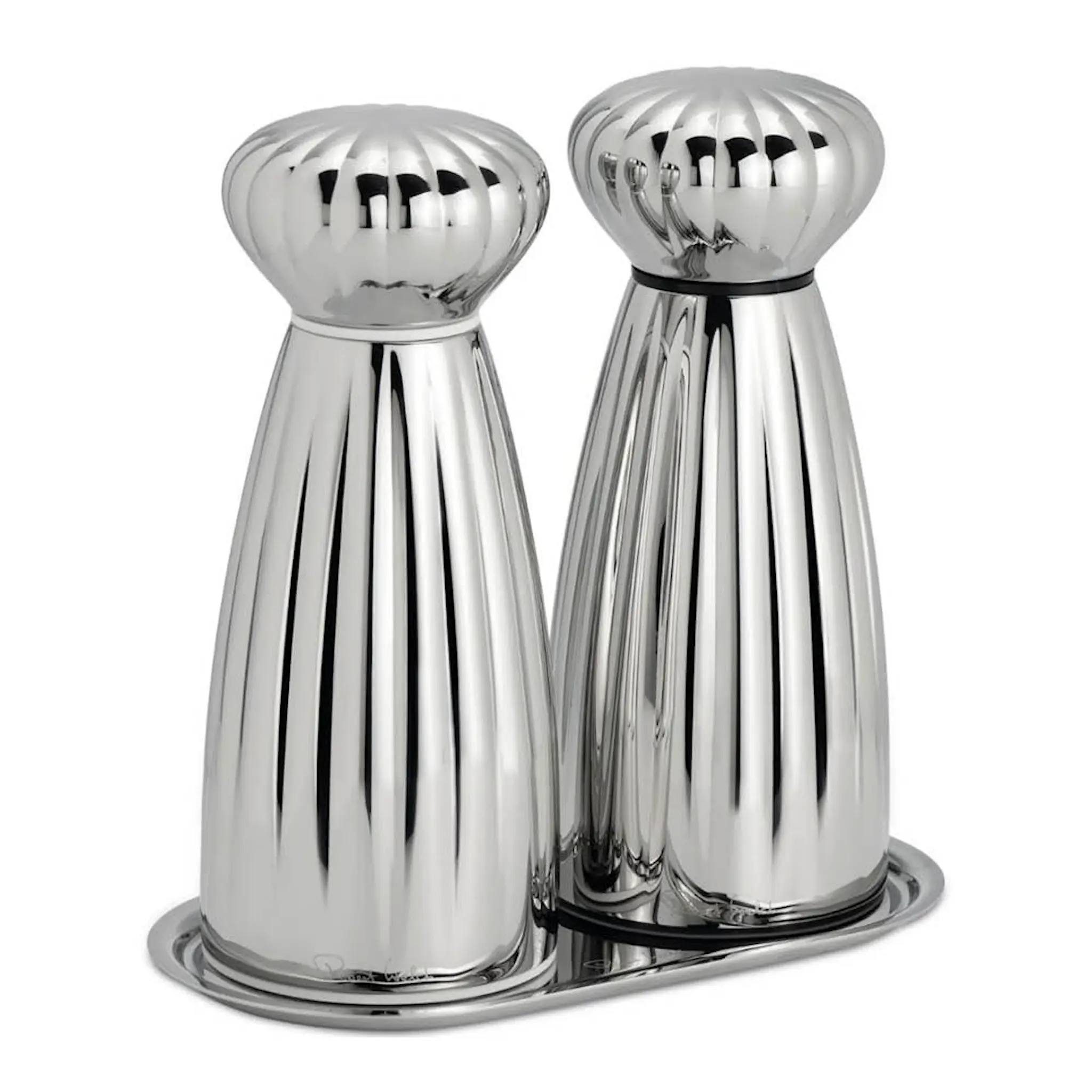 Robert Welch Palm Bright kvarnar och bricka 3 delar rostfritt stål liten