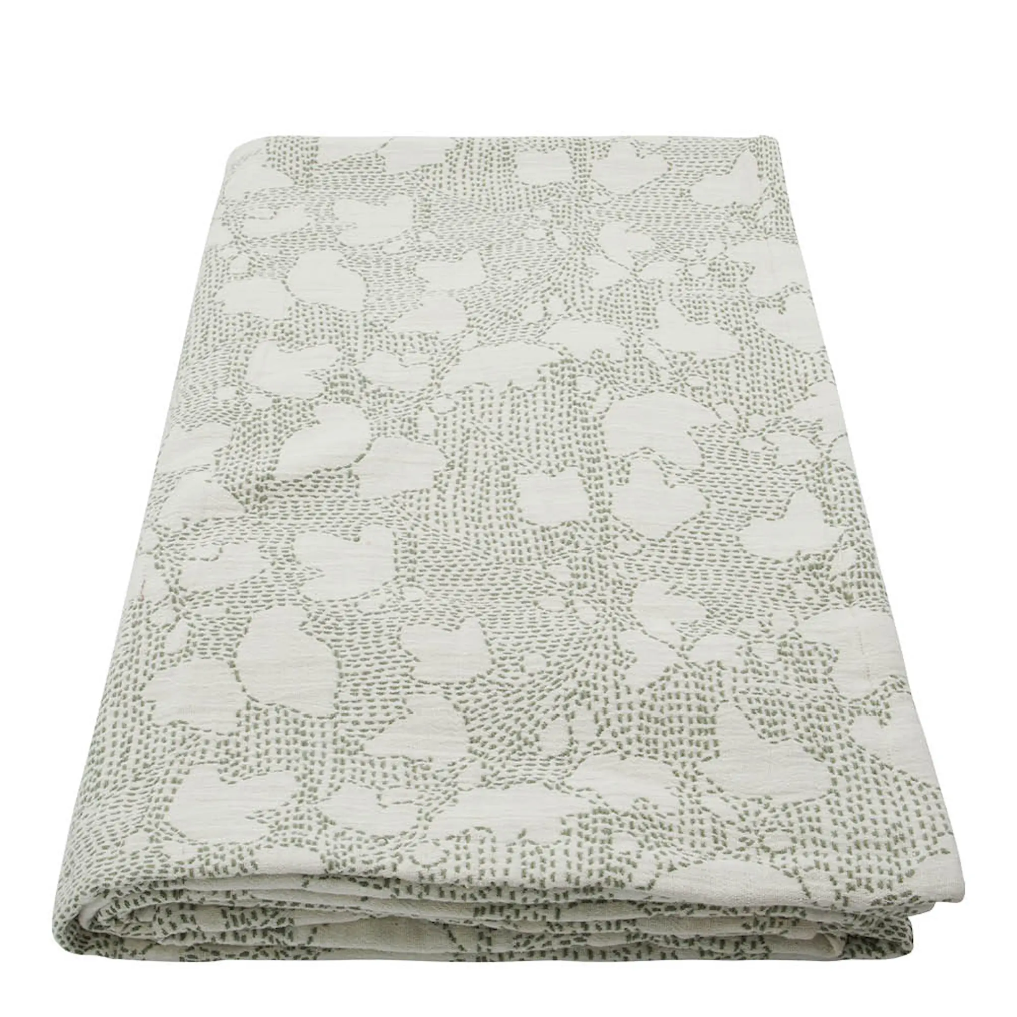 House Doctor Mori sängöverkast i bomull 250x250 cm offwhite/kaki