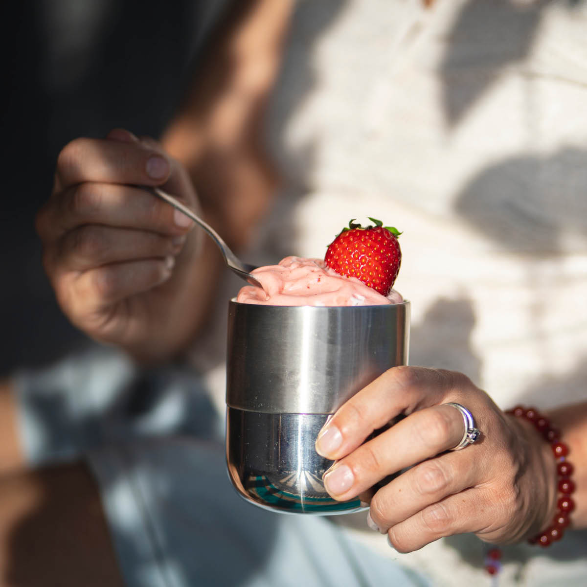 Klean Kanteen Rise Lowball kopp 30 cl med flipplokk børstet stål