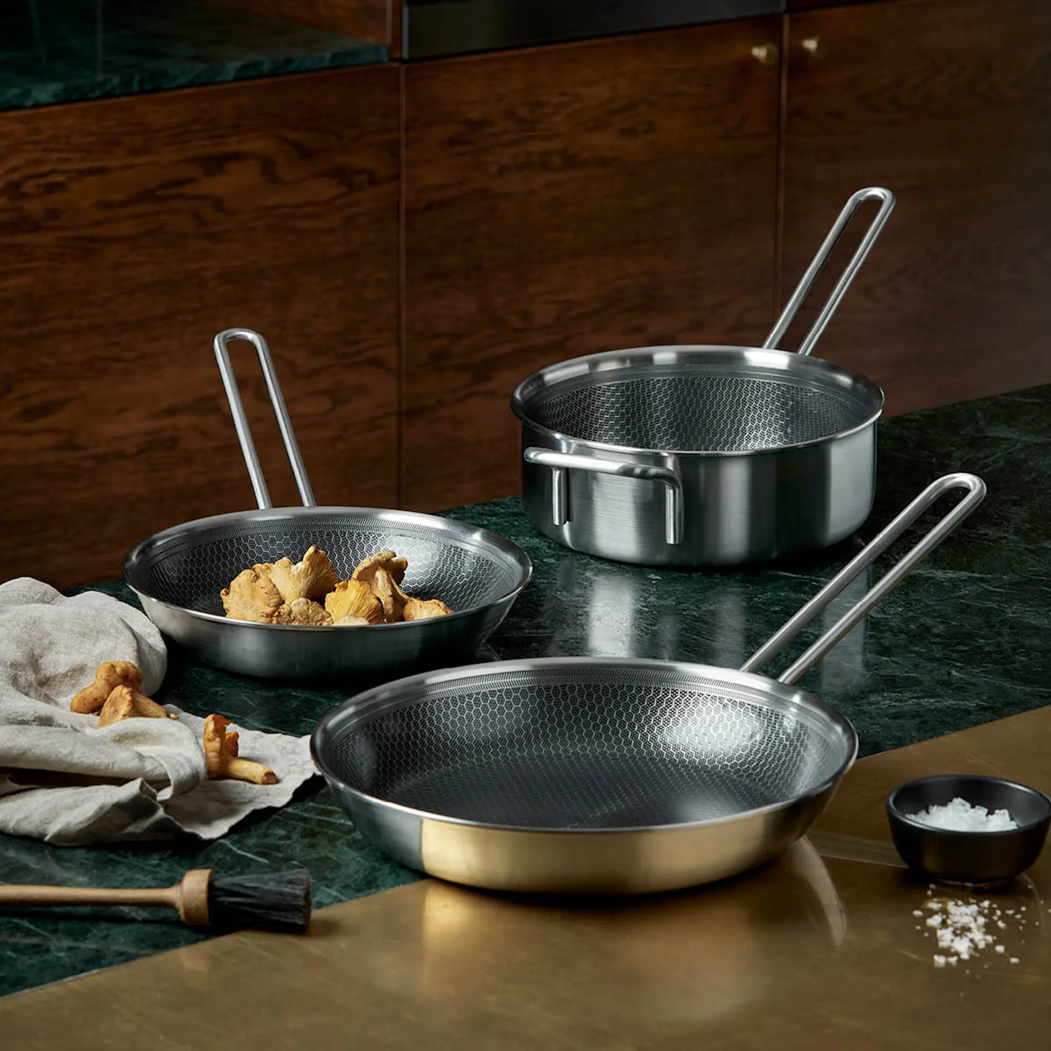 Eva Trio Mosaic sautépanna 24 cm keramisk Slip-Let-beläggning