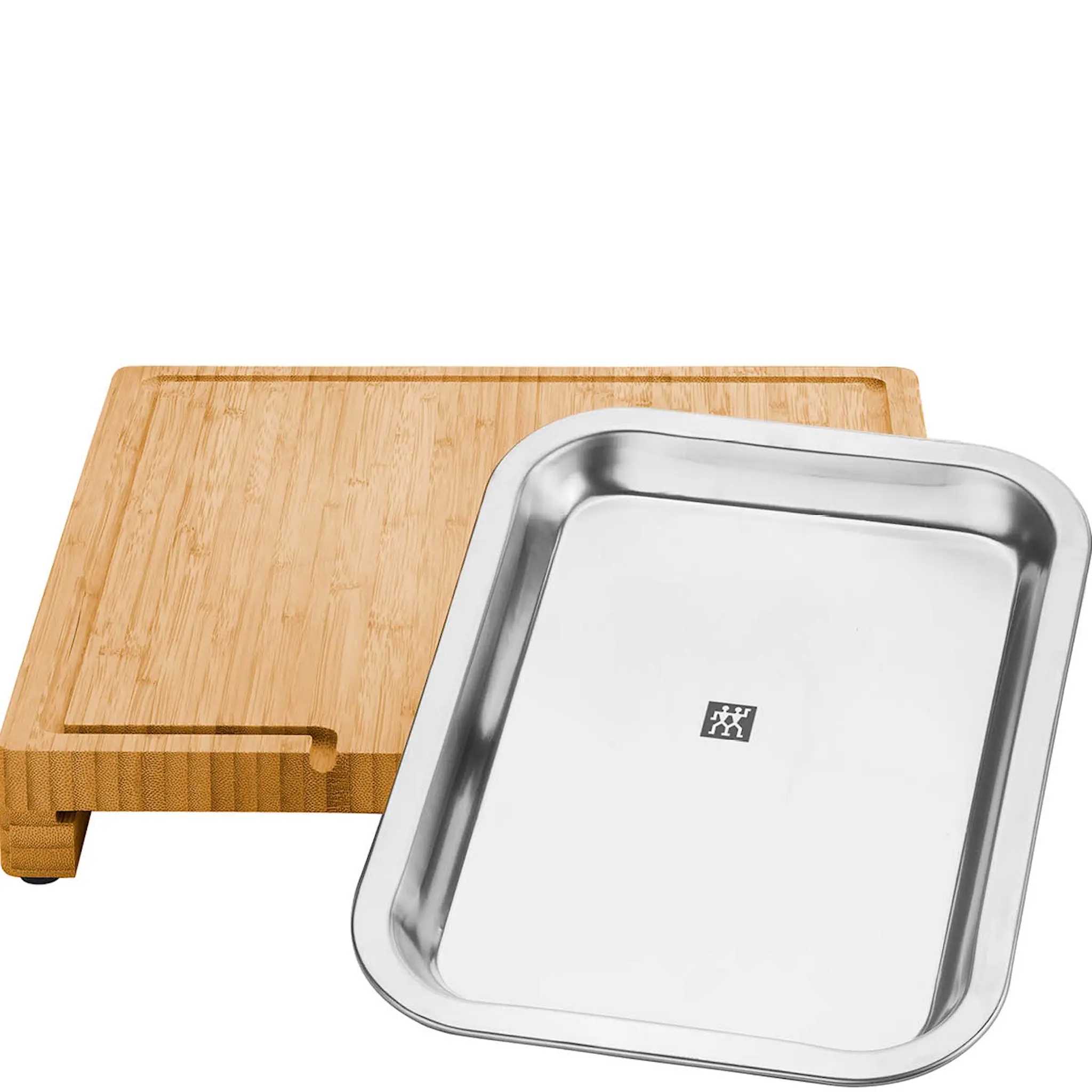 Zwilling BBQ+ skärbräda i bambu med uppsamlingsbricka 30x39 cm