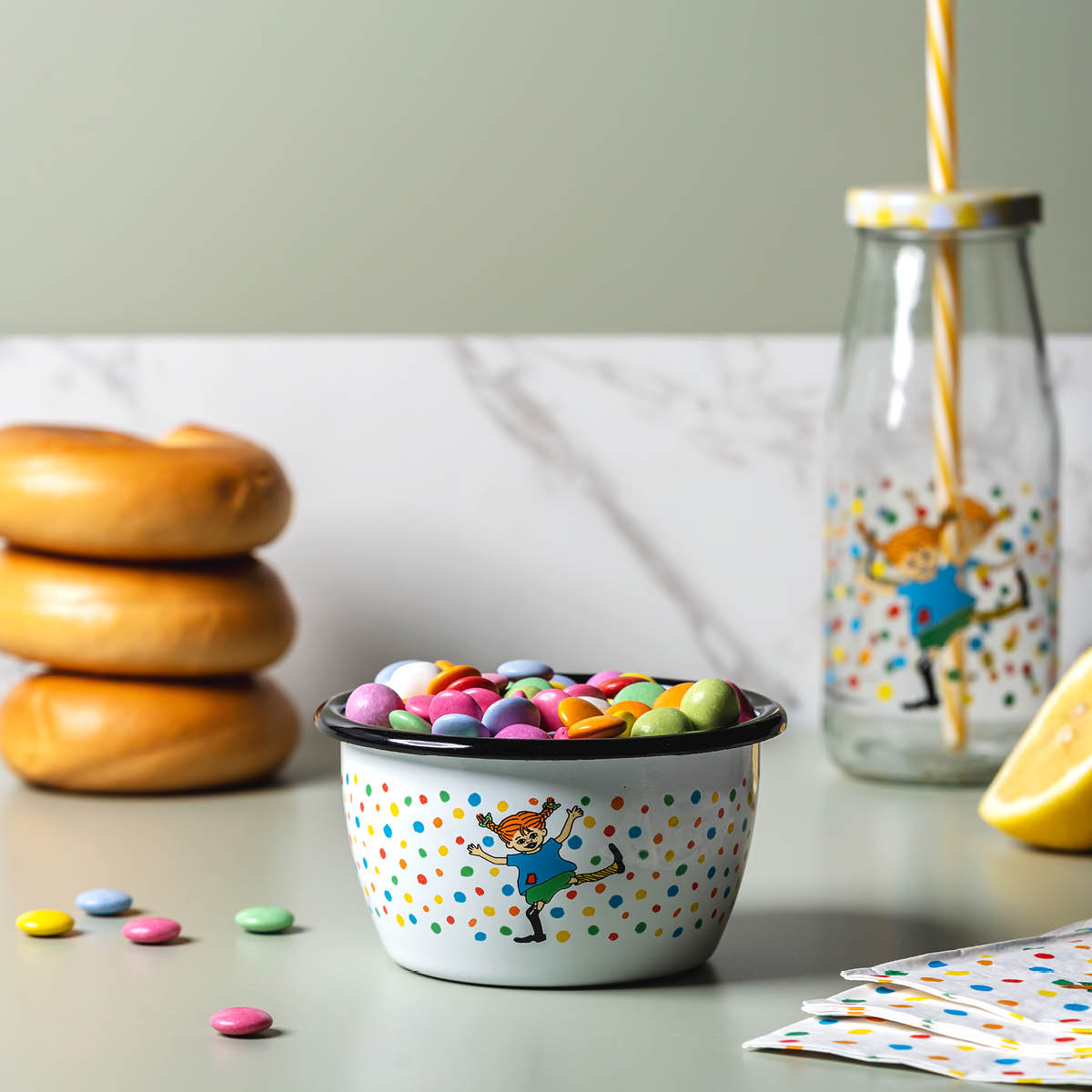 Muurla Peppi Emalikulho 30 cl Valkoinen