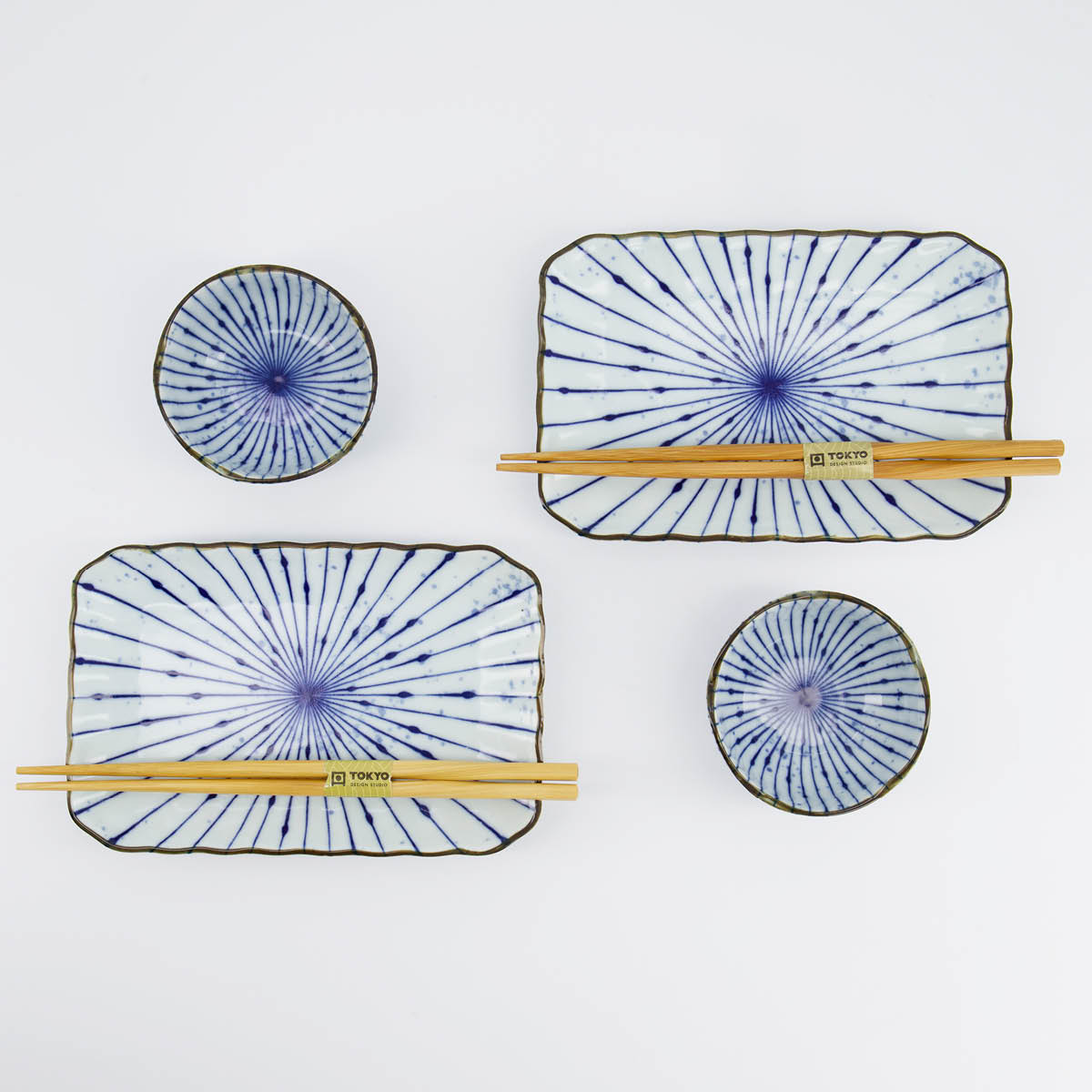 Tokyo Design Studio Fukusumi Tokusa sushi presentset 6-pack