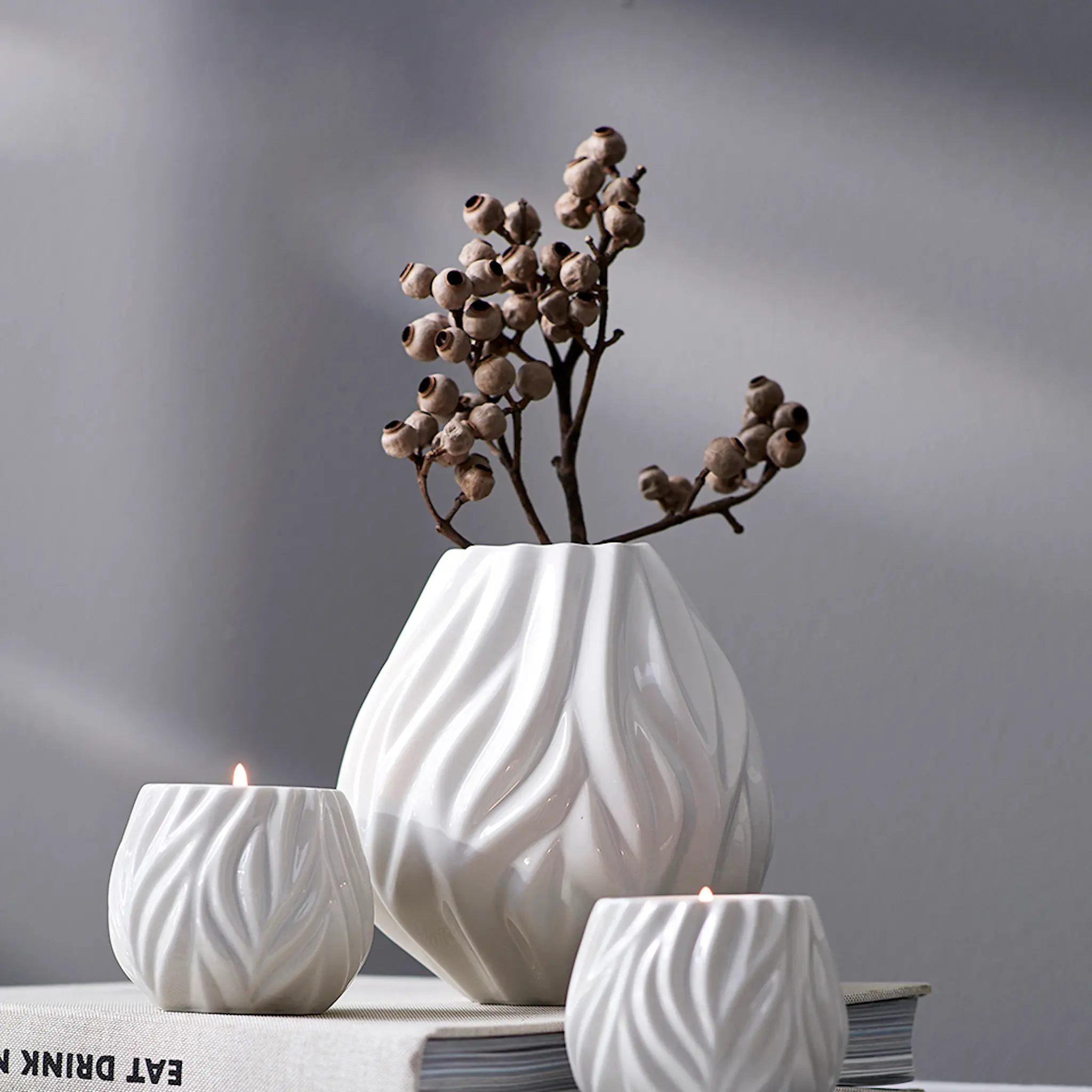 Morsö Flame Vas 15 cm Vit