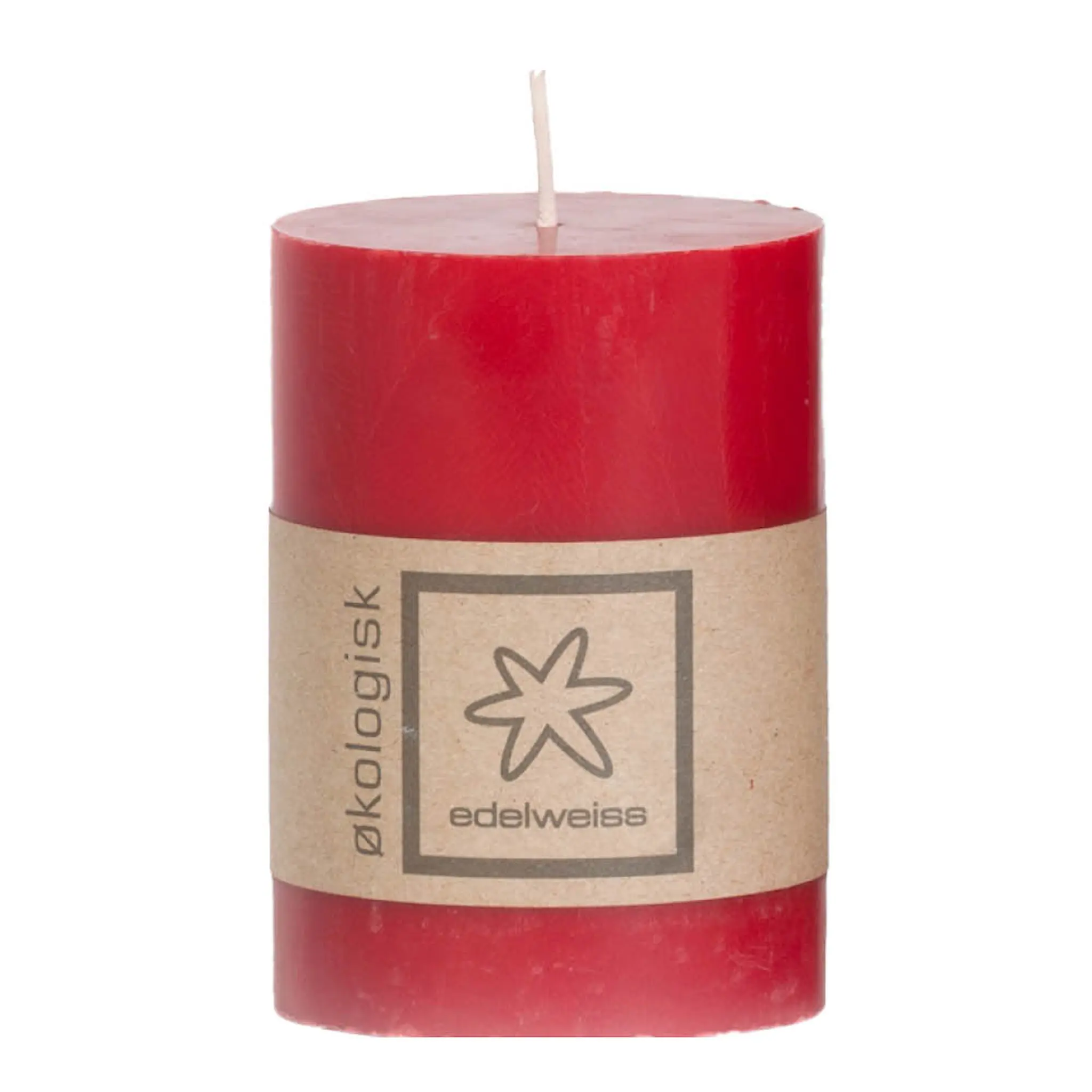 Edelweiss EKO Blockljus stearin 7x10 cm bordeaux
