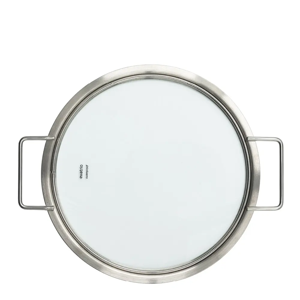 Eva Trio Lasikansi 24 cm Harjattu teräs