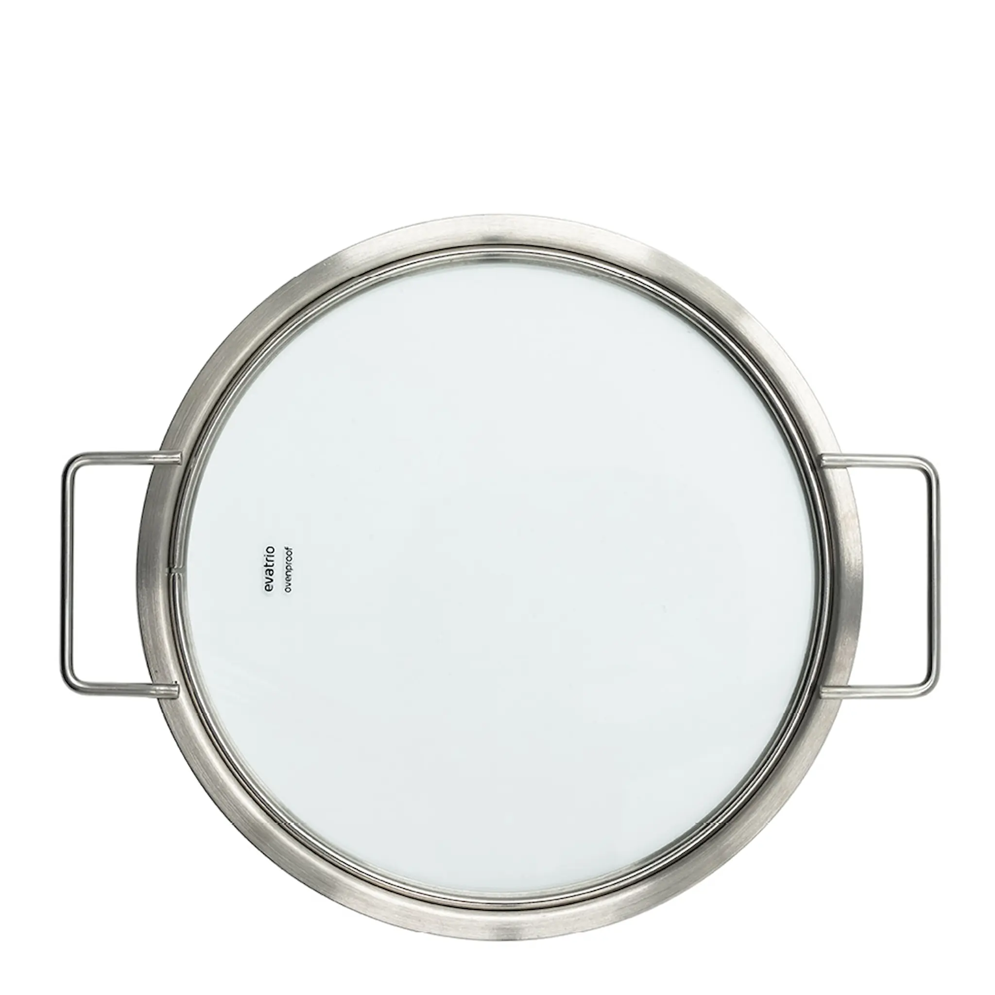Eva Trio Platt glaslock 24 cm borstat stål