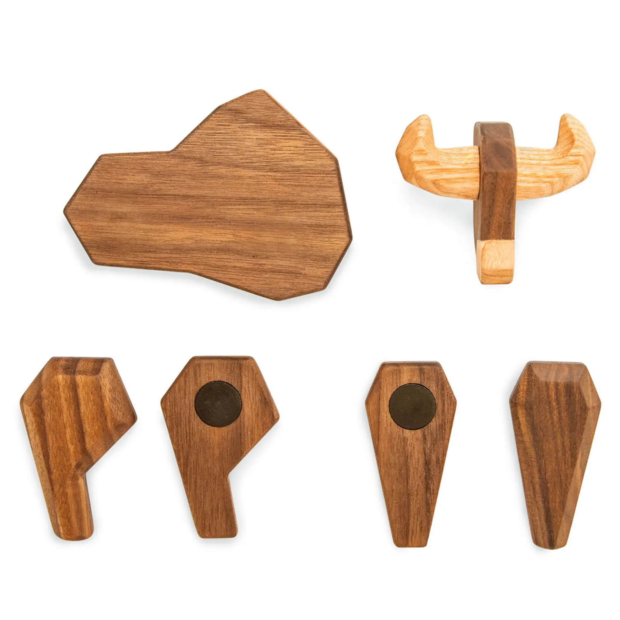 FableWood Puufiguuri Härkä 15 cm Pähkinä/Saarni