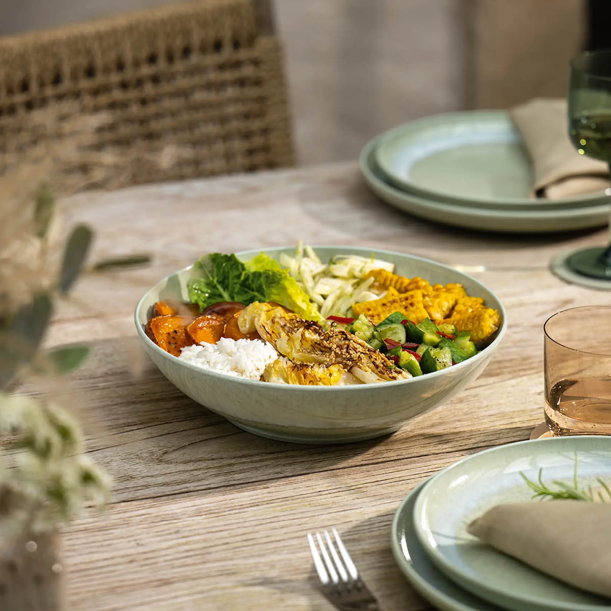 Villeroy & Boch Perlemor Alga skål 26 cm 55 cl grön