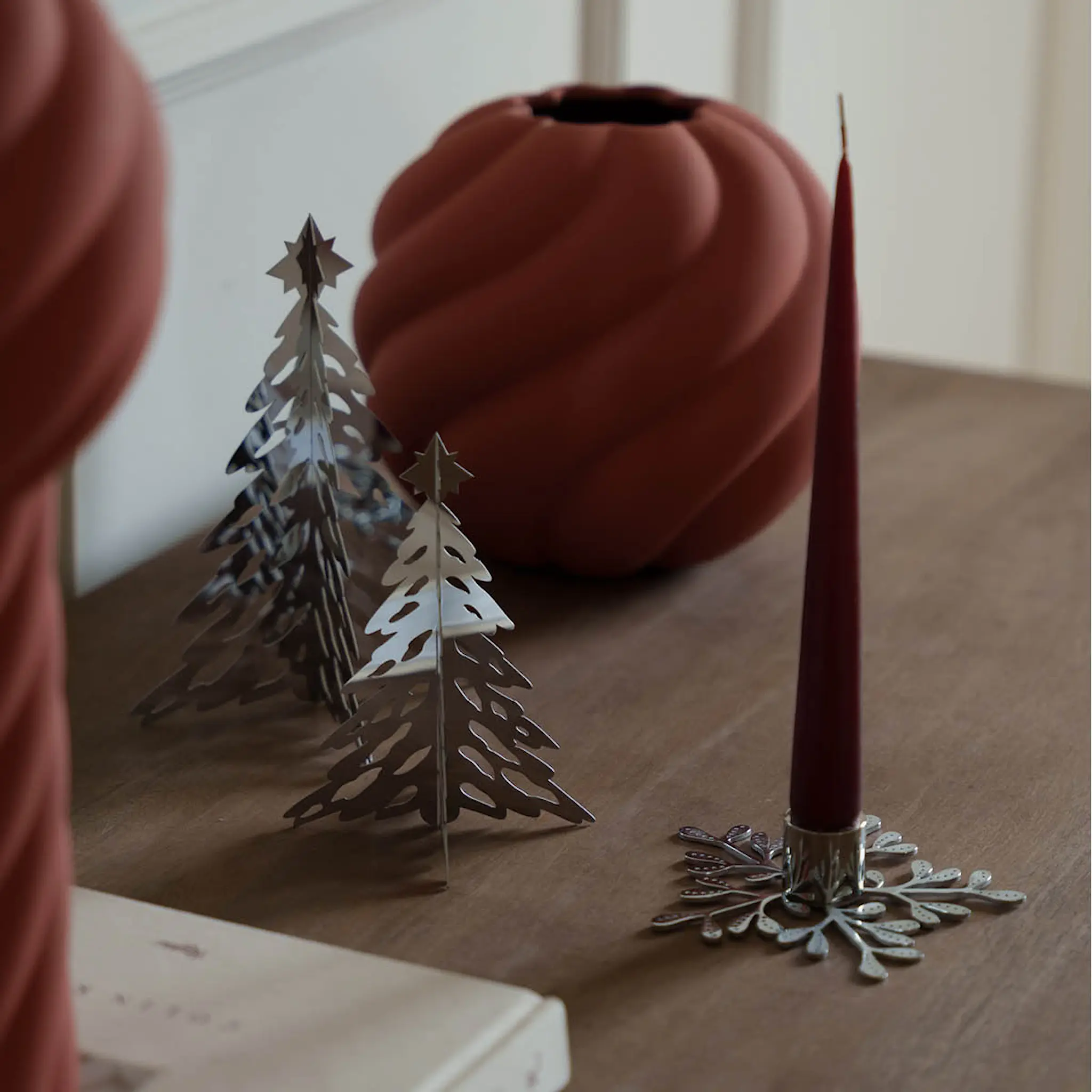 Cooee Mistletoe ljusstake stål