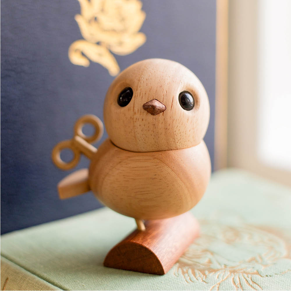 FableWood Puufiguuri satakieli 8 cm Vaahtera/Kumipuu/Sapele