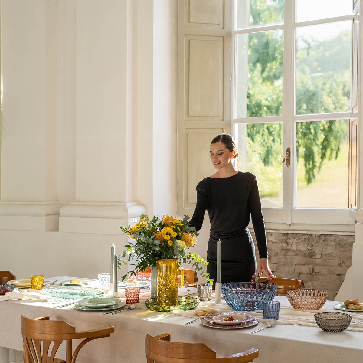 Guzzini Vanity tillbringare med lock 1,75 L bioplast Saffron yellow