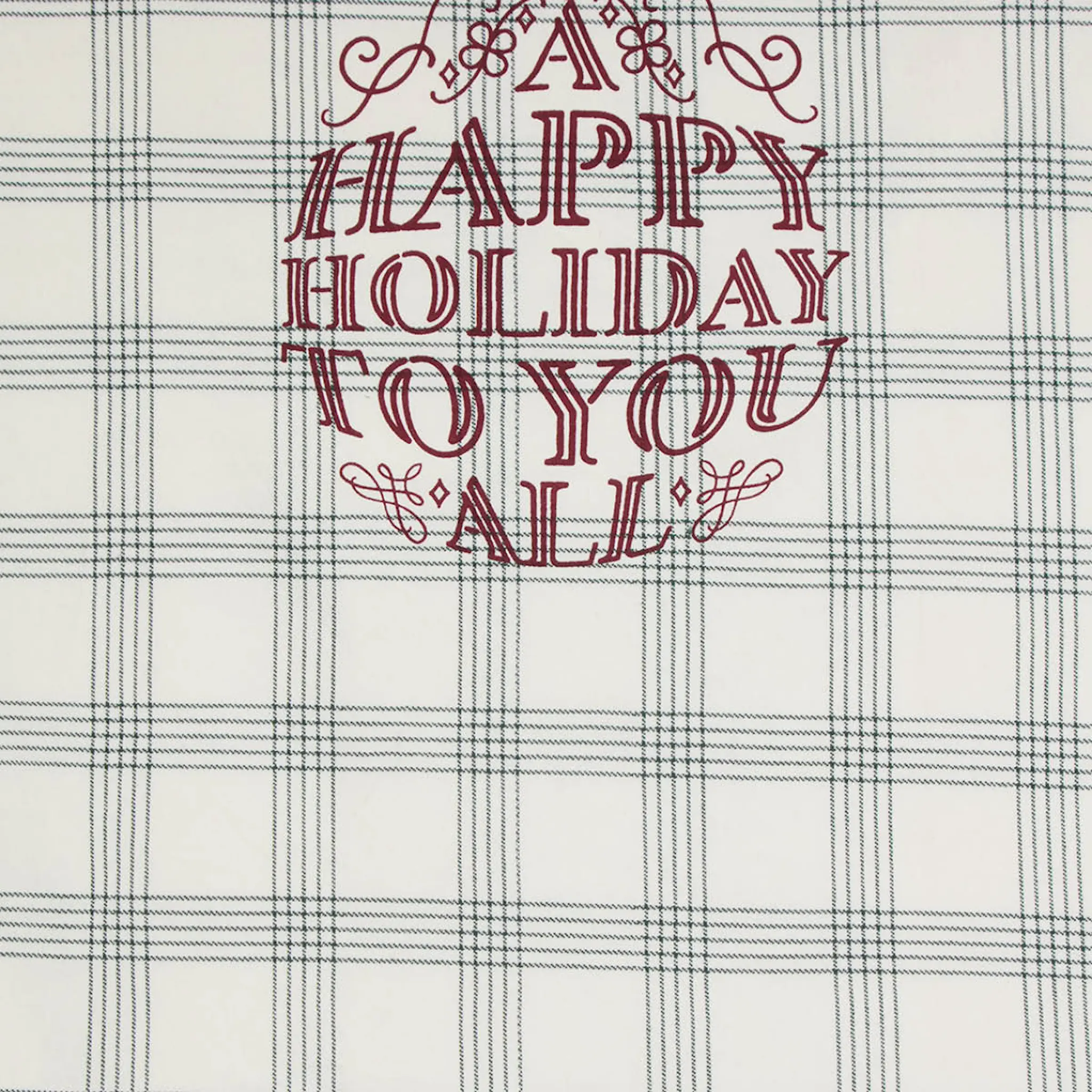 Lexington Original kjøkkenhåndkle Happy Holiday 50x70 cm hvit/grønn hover