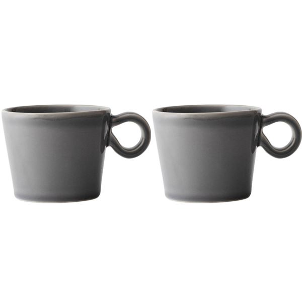 PotteryJo Daria mugg 28 cl 2-pack clean grey