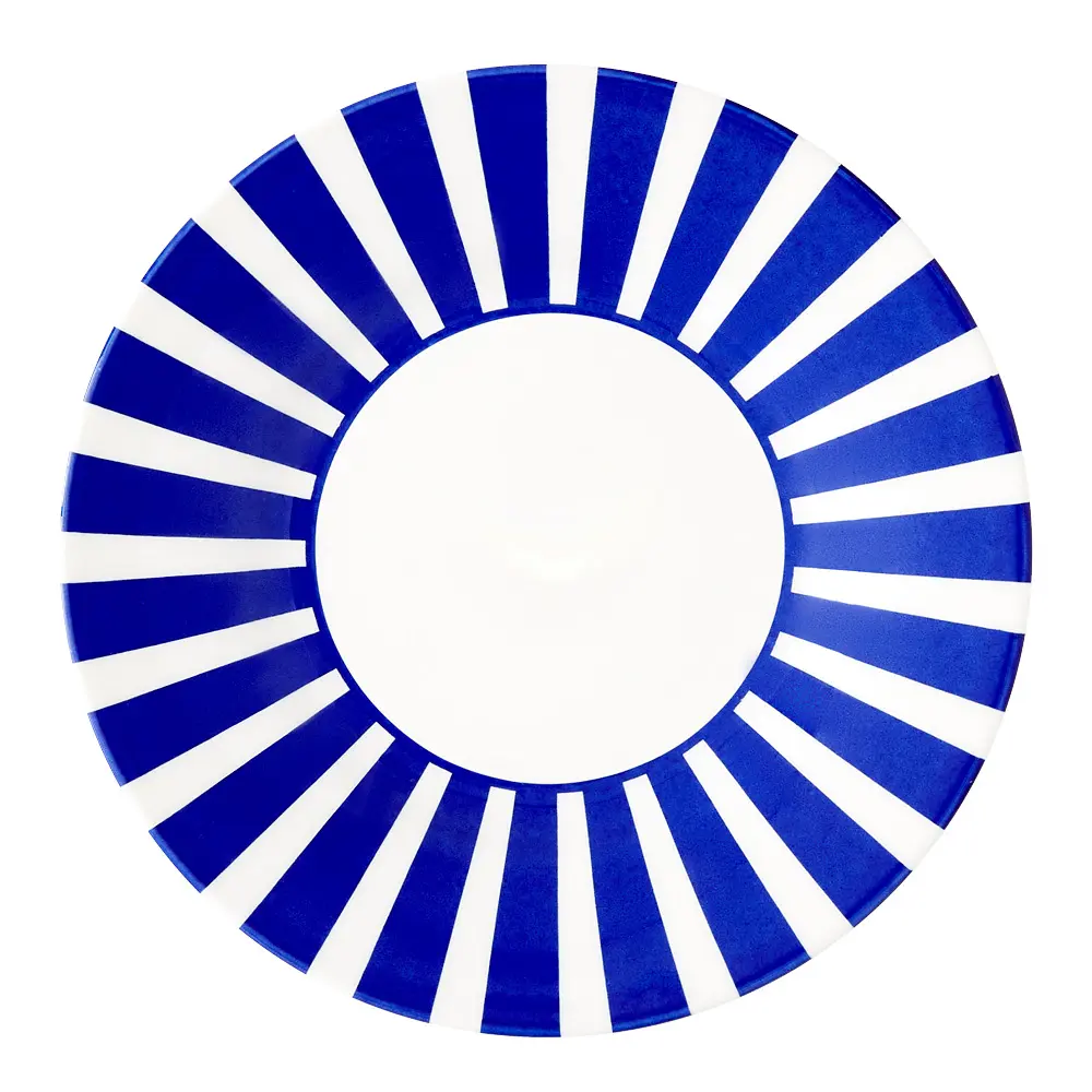 Steccato Lautanen leveäraitainen 18 cm Koboltinsininen