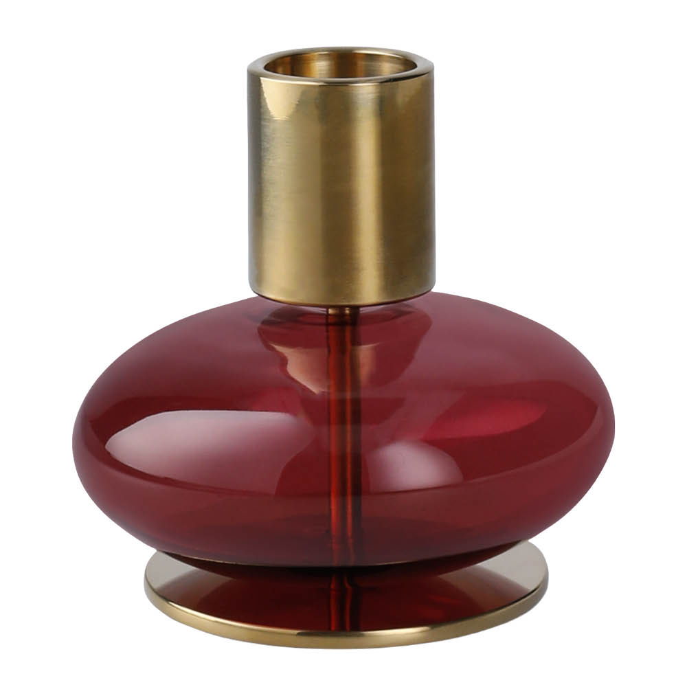 Holmegaard - Bubble kynttilänjalka 8 cm bordeaux