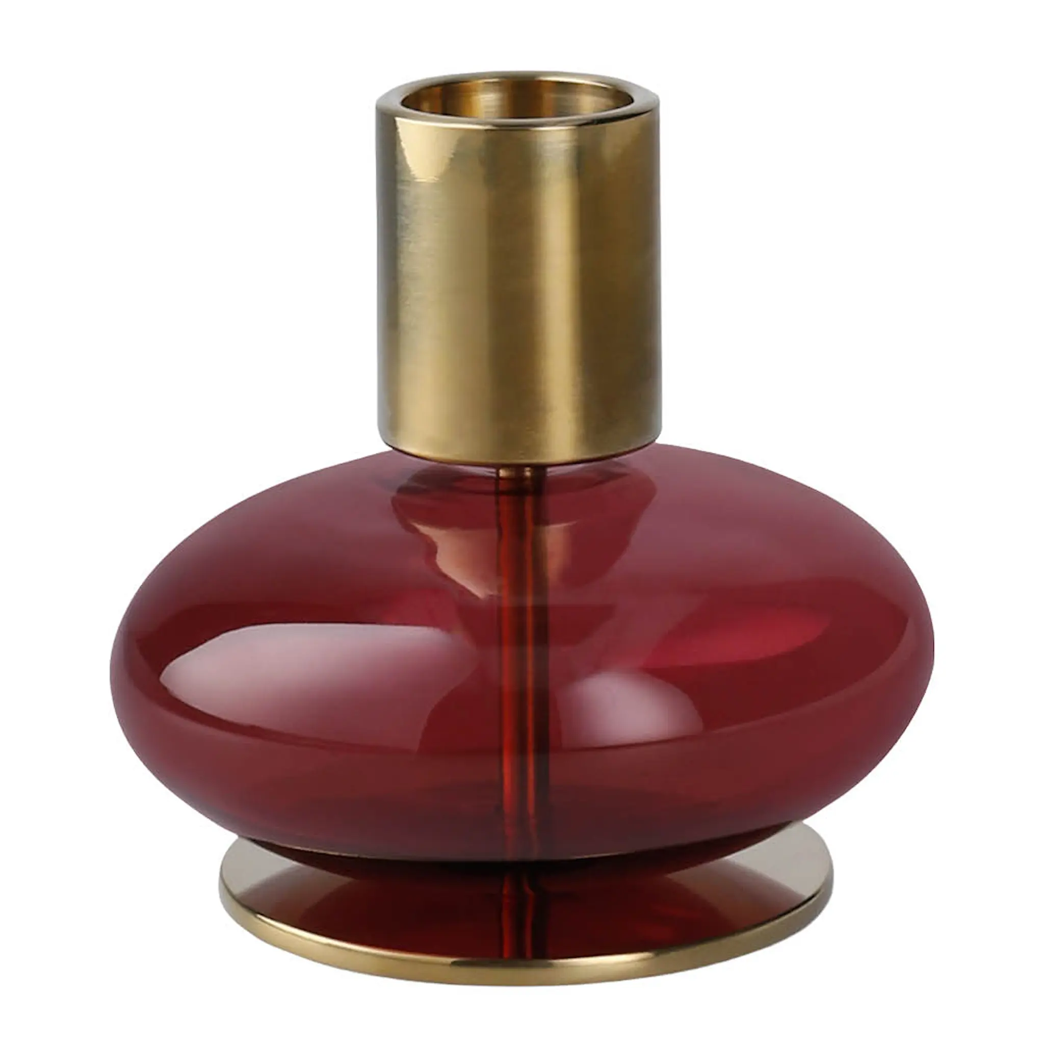 Holmegaard Bubble kynttilänjalka 8 cm bordeaux